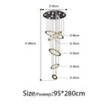 Modern luxury crystal rings chandelier staircase lighting fixture