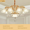 Modern luxury gold crystal ceiling chandelier living room flower light