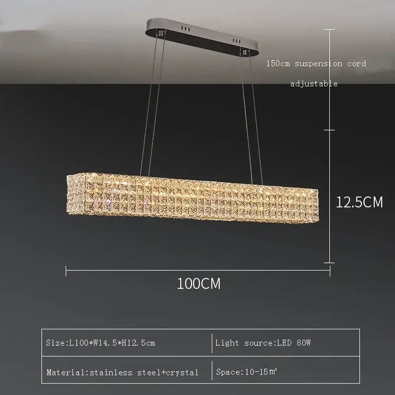 Modern luxury gold crystal led ceiling chandelier living room