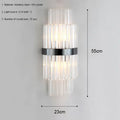 Modern luxury gold crystal led wall lamp for bedroom