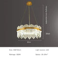 Modern luxury spectrum gold crystal chandelier dining room