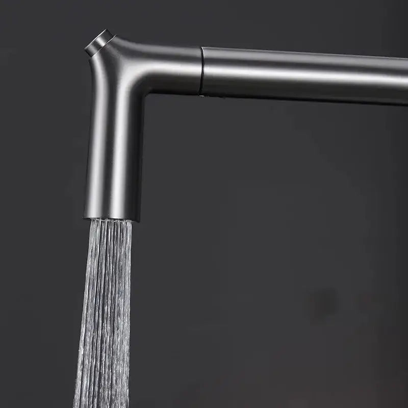 Modern matte black 3 way kitchen faucet water filter sink mixer