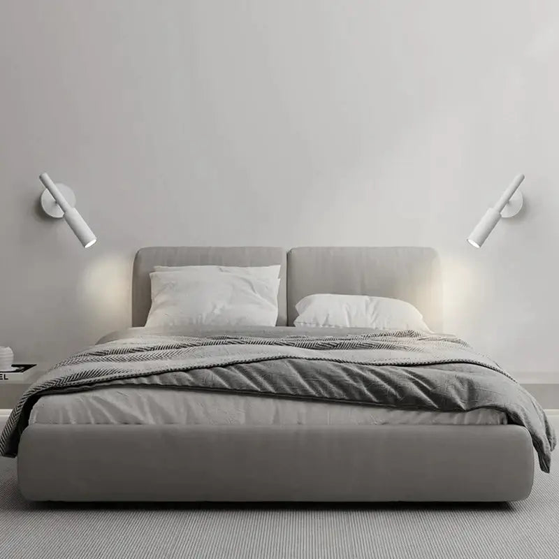 Modern matte black adjustable led wall lamp for bedroom reading