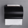 Modern matte black aluminum paper holder bathroom cube rack