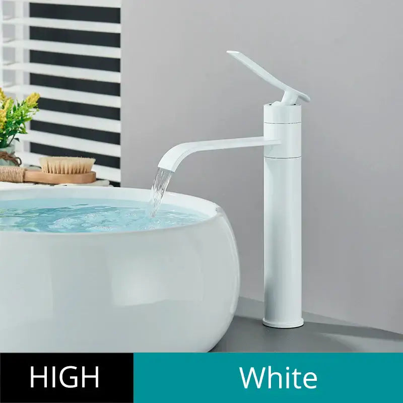 Modern matte black basin faucet mixer bathroom curved spout