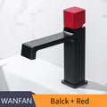 Modern matte black brass basin faucet bathroom textured handle mixer