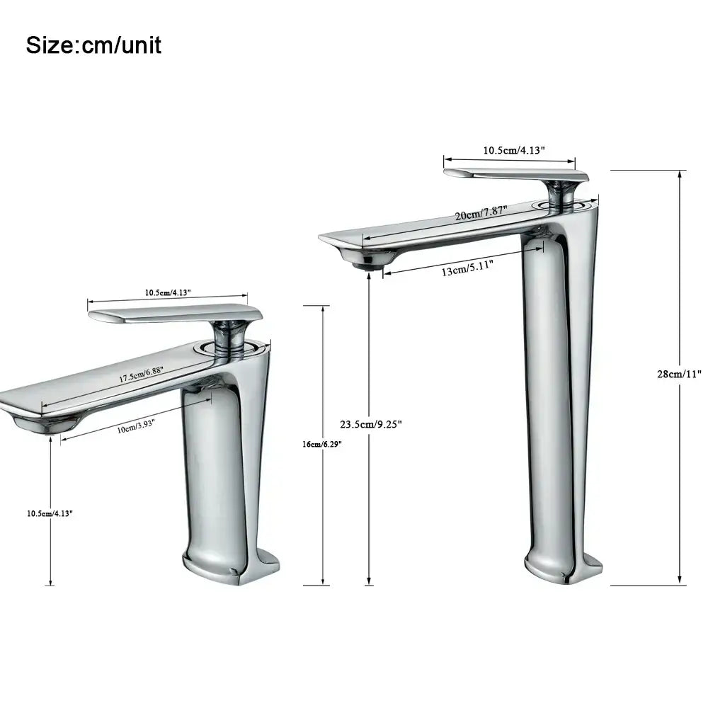 Modern matte black brass bathroom sink faucet