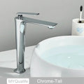 Modern matte black brass bathroom sink faucet
