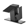 Modern matte black digital display basin faucet bathroom temperature monitor