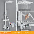 Modern matte black digital shower faucet set bathroom rain system