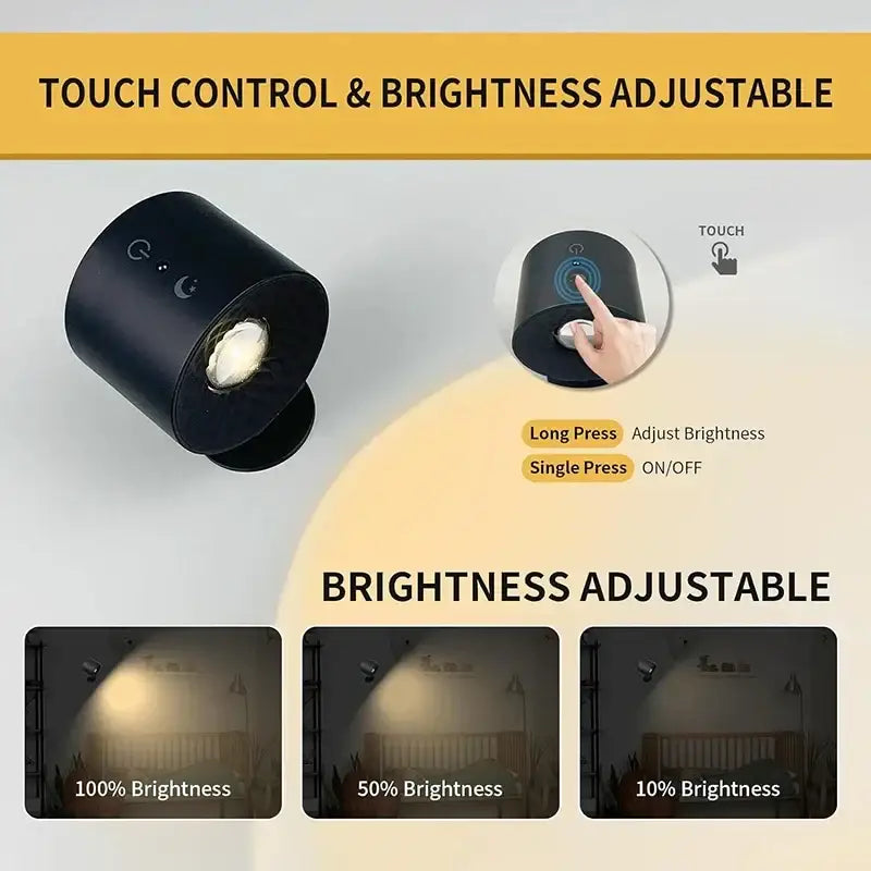 Modern matte black double head wall lamp bedroom led spotlight