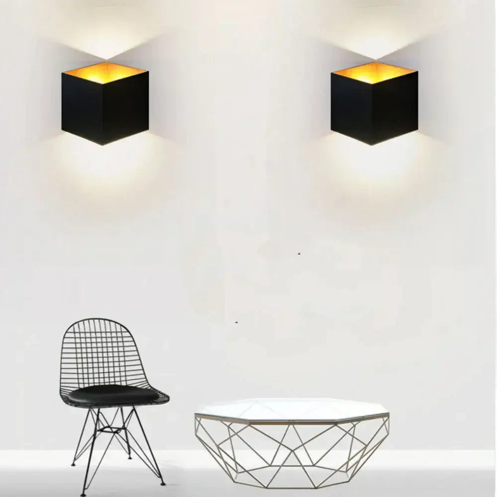 Modern matte black dual-head wall light outdoor sconce decor