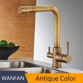 Modern matte black kitchen faucet mixer with 360 rotation