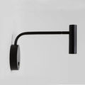 Modern matte black led wall lights curved bedroom reading lamp
