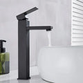 Modern matte black rectangular basin faucet bathroom sink mixer