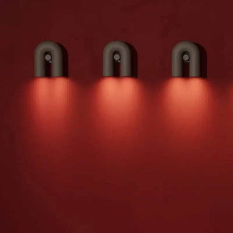 Modern matte black & silver tube wall lamp bedroom sconce