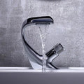 Modern matte black waterfall basin faucet bathroom sink tap