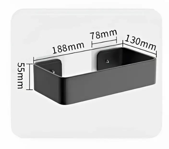 Modern matte black & white aluminum bathroom corner shelf storage