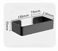 Modern matte black & white aluminum bathroom corner shelf storage