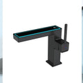 Modern matte gray digital display square sink mixer kitchen faucet