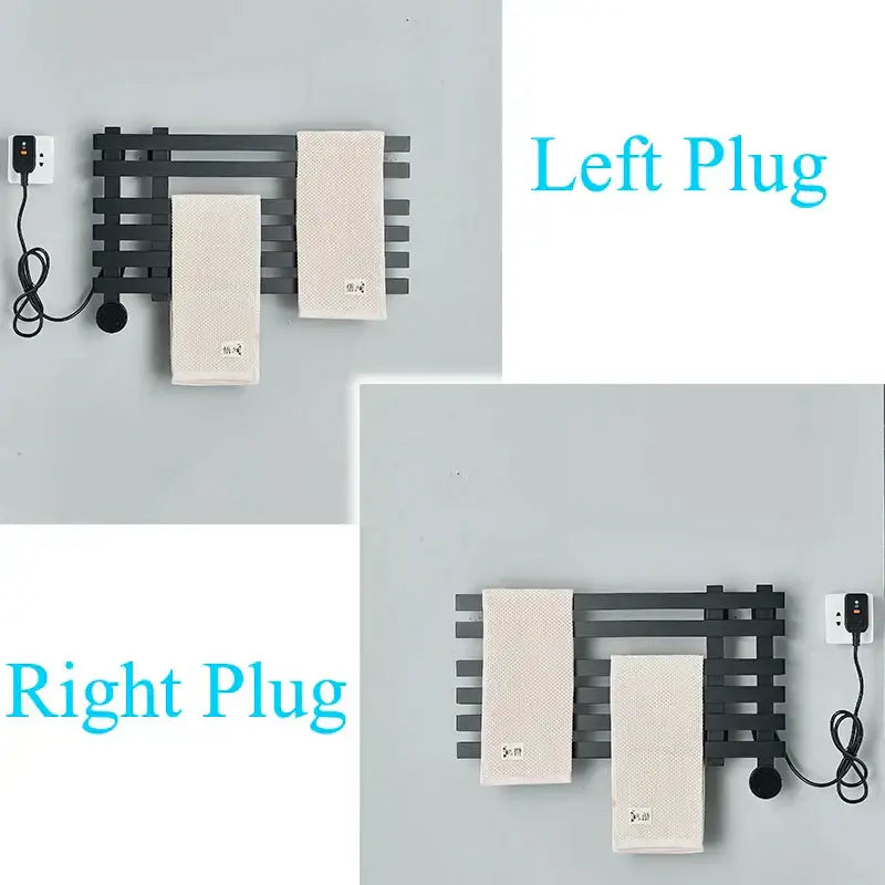 Modern matte gray digital touch towel warmer – bathroom smart dryer