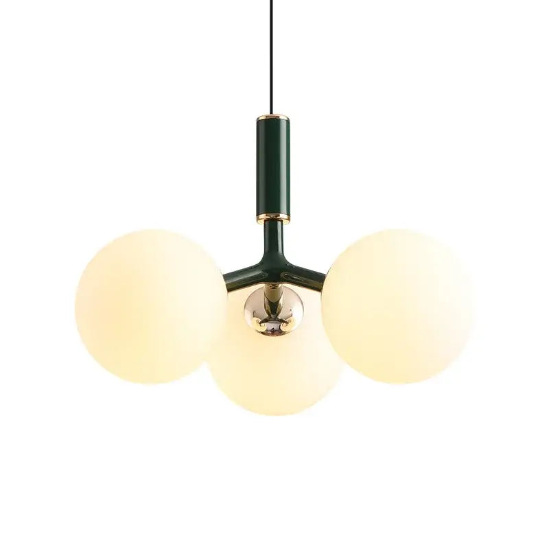 Modern matte red decorbites glass ball pendant – living room lighting fixture