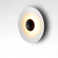 Modern matte white & brushed bronze ginger round wall lamp bedroom