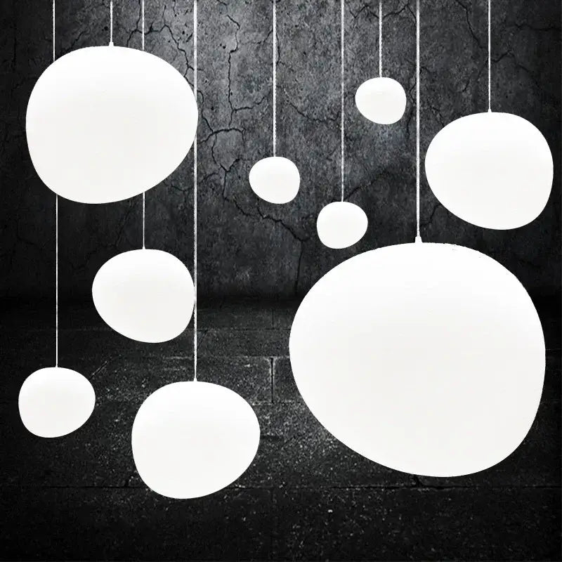 Modern matte white glass pendant light for kitchen and dining room