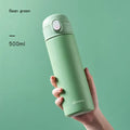Modern matte white & mint green stainless steel thermos bottle kitchen