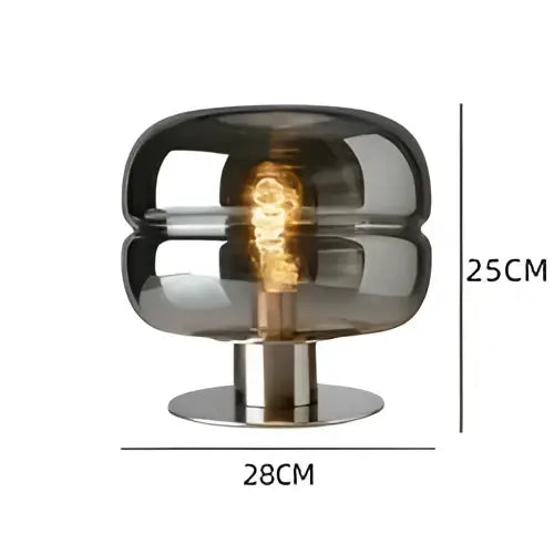 Modern metallic glass table lamp set elegant bedroom lighting
