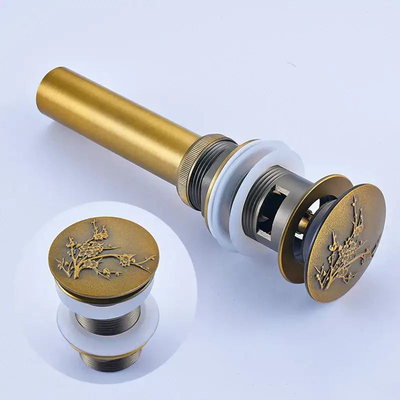 Modern metallic pop up bathroom basin waste – bathroom sink drain