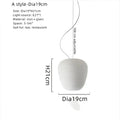 Modern milky white glass whorls cocoon pendant light dining room