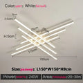 Modern minimalist black chandelier led ceiling light for living room