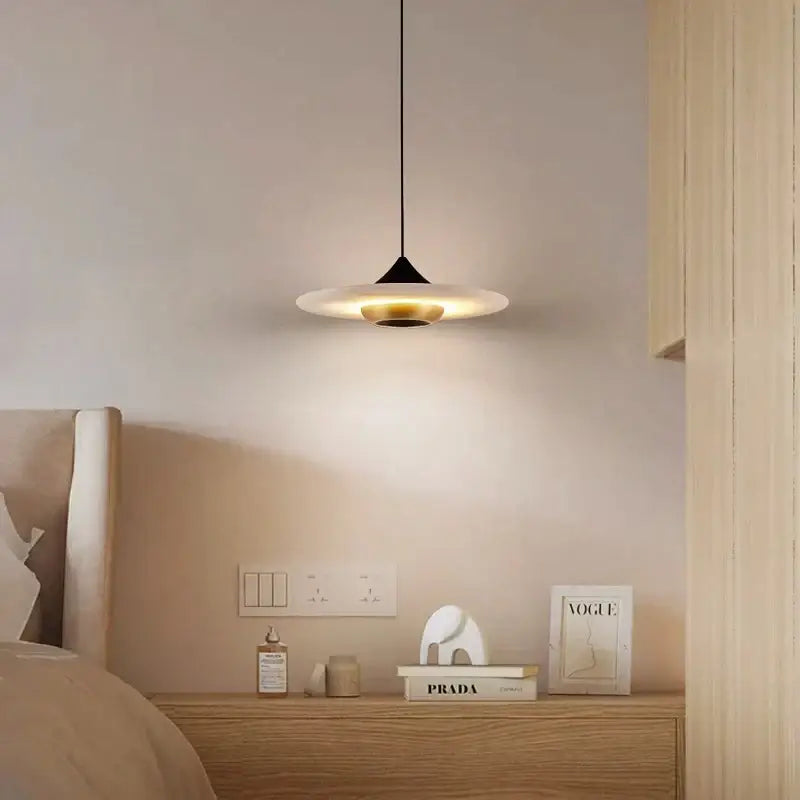 Modern minimalist black cloud stone pendant lamp for bedroom
