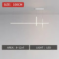 Modern minimalist black dimmable led pendant light kitchen strip