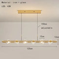 Modern minimalist black glass led chandelier pendant light bedroom