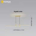 Modern minimalist black & gold adjustable led pendant light dining room