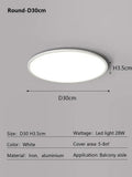 Modern minimalist black led ceiling lamp for living room