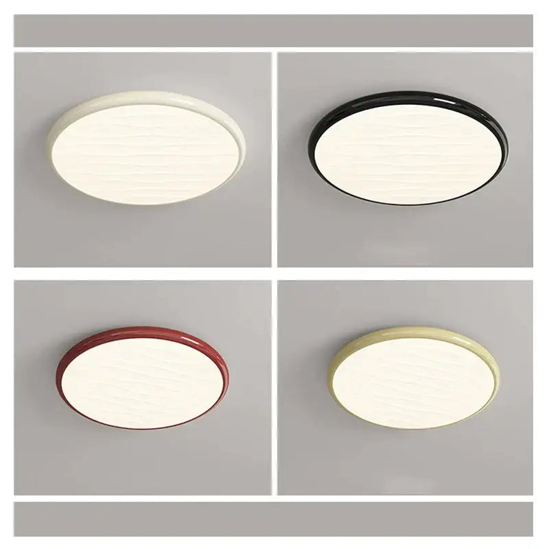 Modern minimalist black led ceiling light for bedroom with remote