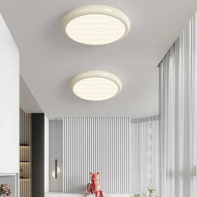 Modern minimalist black led ceiling light for bedroom with remote