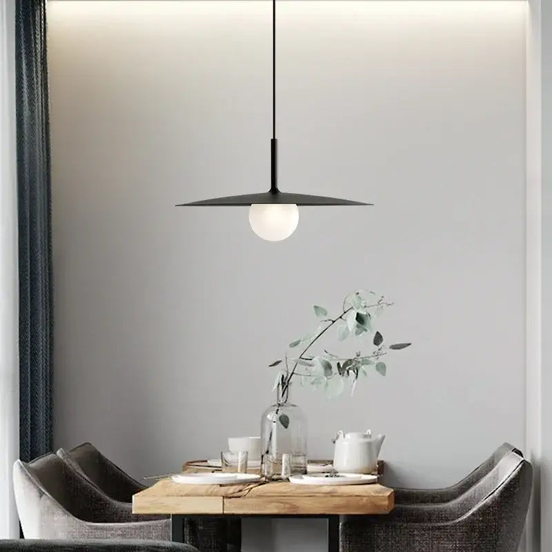 Modern minimalist black & white decorbites flying saucer dining room light