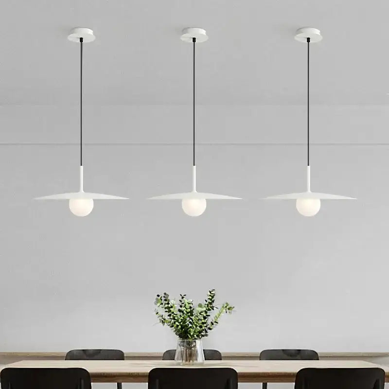Modern minimalist black & white decorbites flying saucer dining room light