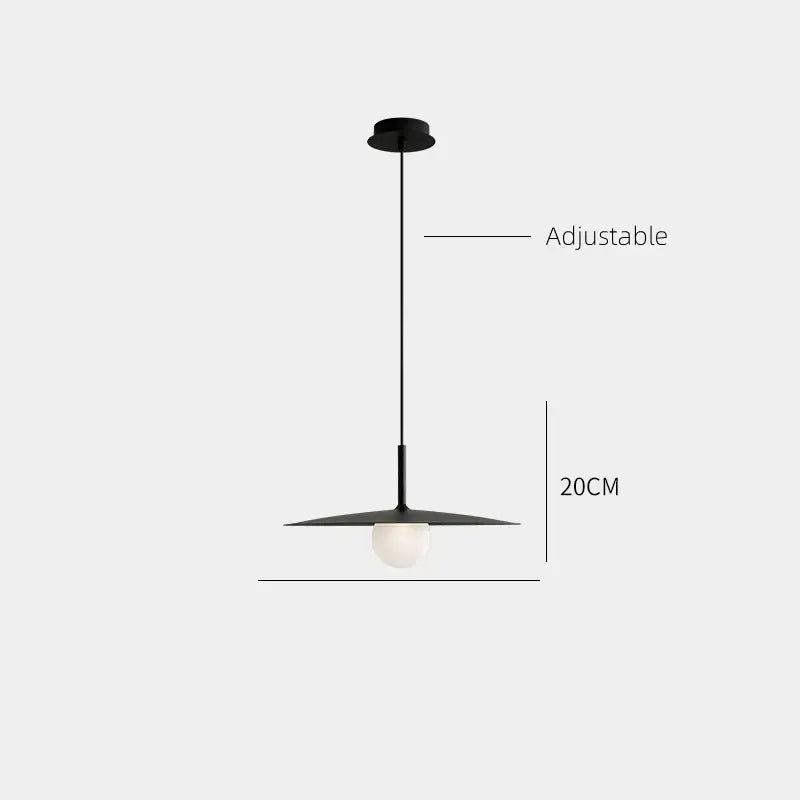 Modern minimalist black & white decorbites flying saucer dining room light