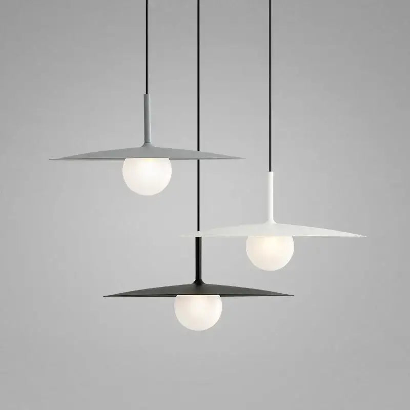 Modern minimalist black & white decorbites flying saucer dining room light