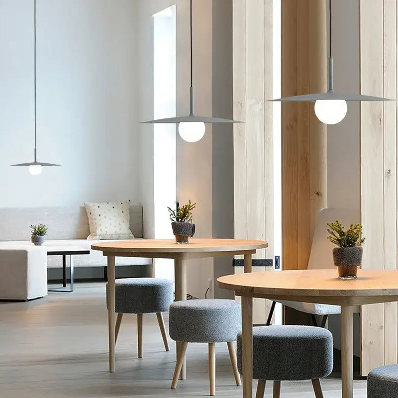 Modern minimalist black & white decorbites flying saucer dining room light