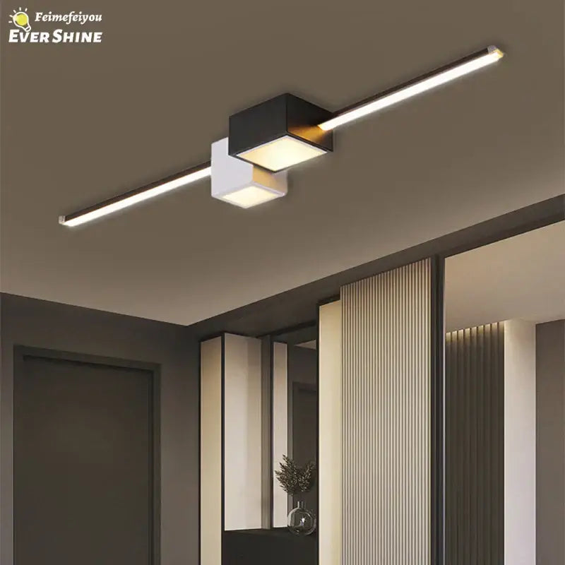 Modern minimalist black & white decorbites led ceiling light bedroom