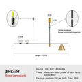 Modern minimalist brass and glass chandelier pendant light dining room