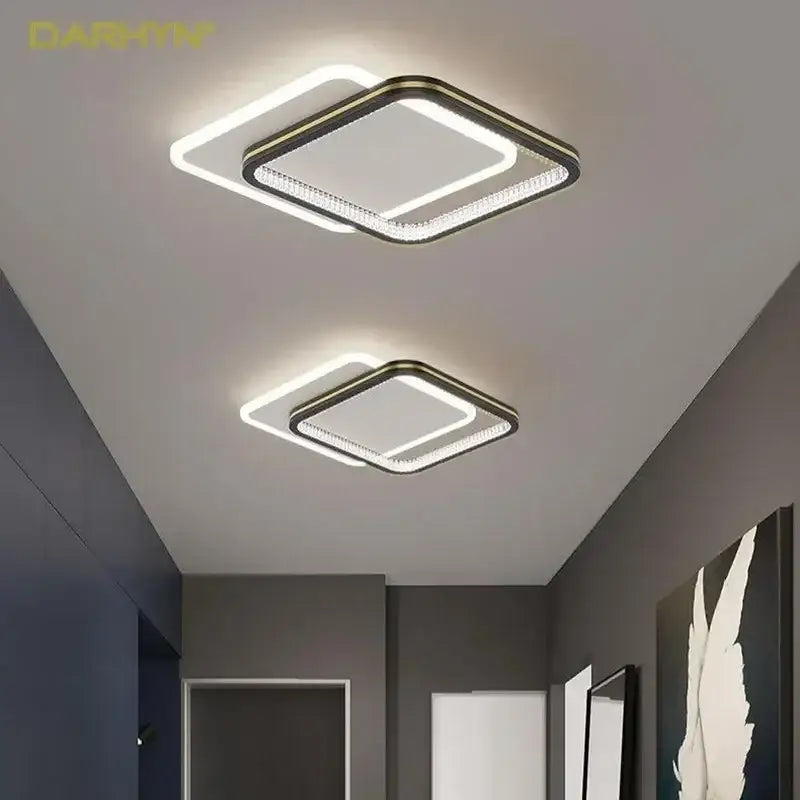 Modern minimalist crystal led ceiling lights entrance ring light