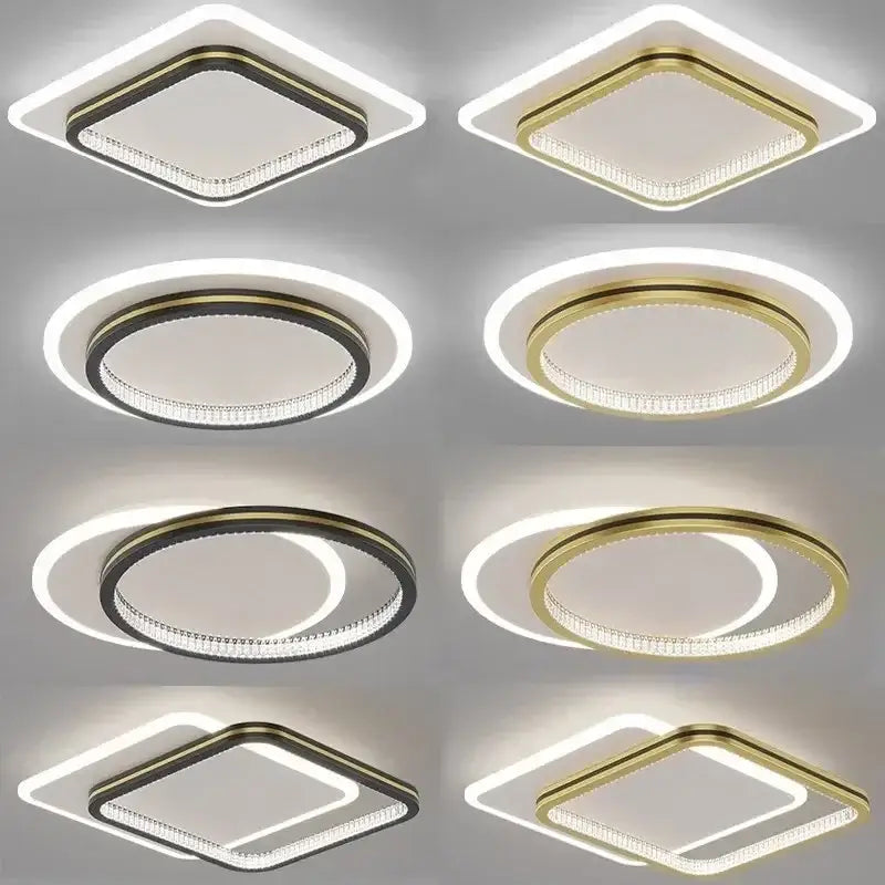 Modern minimalist crystal led ceiling lights entrance ring light