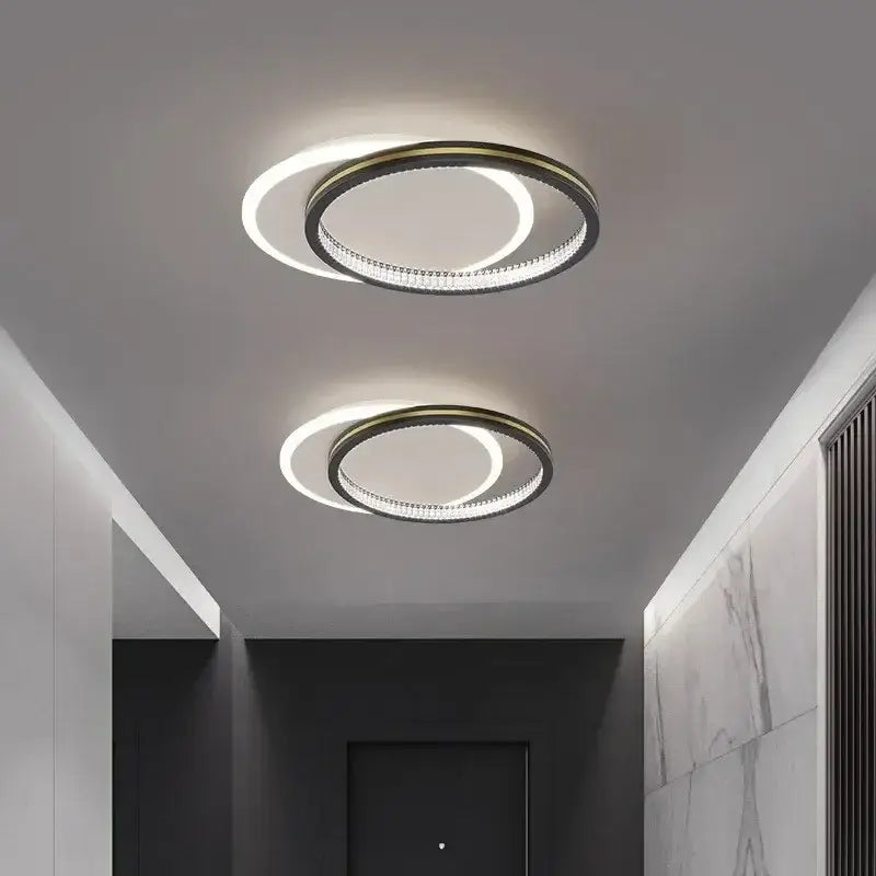 Modern minimalist crystal led ceiling lights entrance ring light